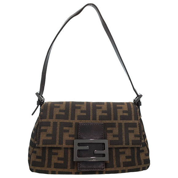 Fendi Handbags - FENDI Zucca Zucca Baguette Bag Brown
